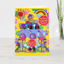 Tarjeta Weenie Dog Playground Card