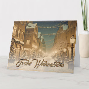 Tarjeta Weihnachtlich verschneite Straßen einer Innenstadt