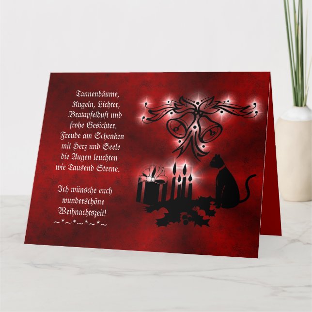 Tarjeta Weihnachtsgedicht Deutsch , Add Your Text (Anverso)