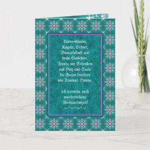 Tarjeta Weihnachtsgedicht Deutsch , añada tu texto