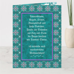 Tarjeta Weihnachtsgedicht Deutsch , añada tu texto