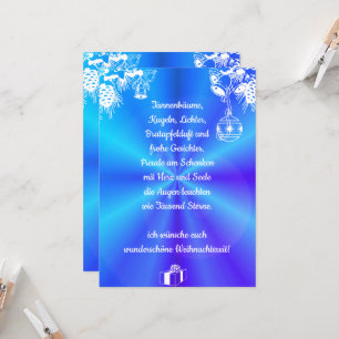 Tarjeta Weihnachtsgedicht Deutsch , añada tu texto