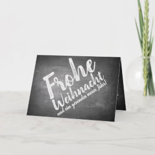 Tarjeta Weihnachtsgrüße auf der Kreidetafel