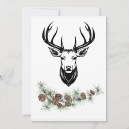 Tarjeta  „Weihnachtskarte mit Hirsch - Winterzauber“