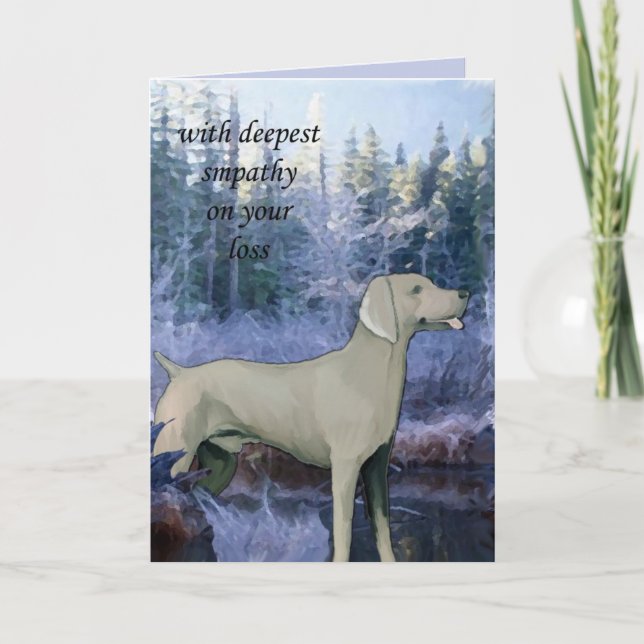 tarjeta weimaraner_sympathy_card (Anverso)