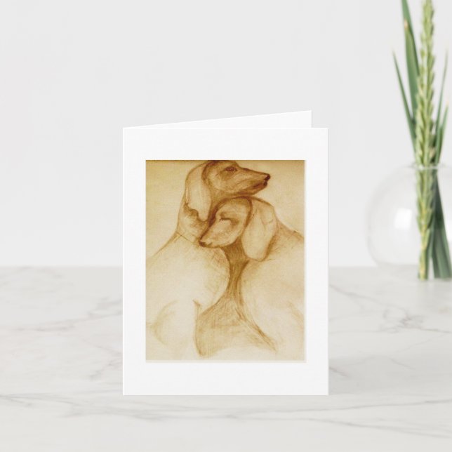 Tarjeta weimariners hermosos de los weimariners (Anverso)