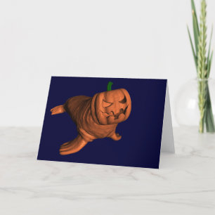Tarjeta Weird Halloween Walrus