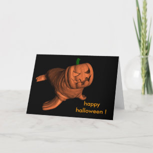 Tarjeta Weird Halloween Walrus