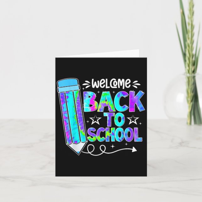 Tarjeta Welcome Back To School Shirts First Day Of School  (Anverso)