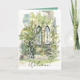 Tarjeta Welcome New Church Member Ivy Windows