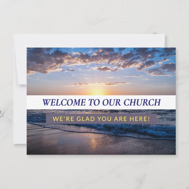 Tarjeta Welcome to Our Church Visitors Connection Card (Anverso)