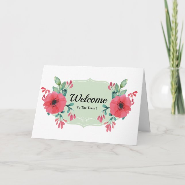 Tarjeta Welcome To The Team Card (Anverso)