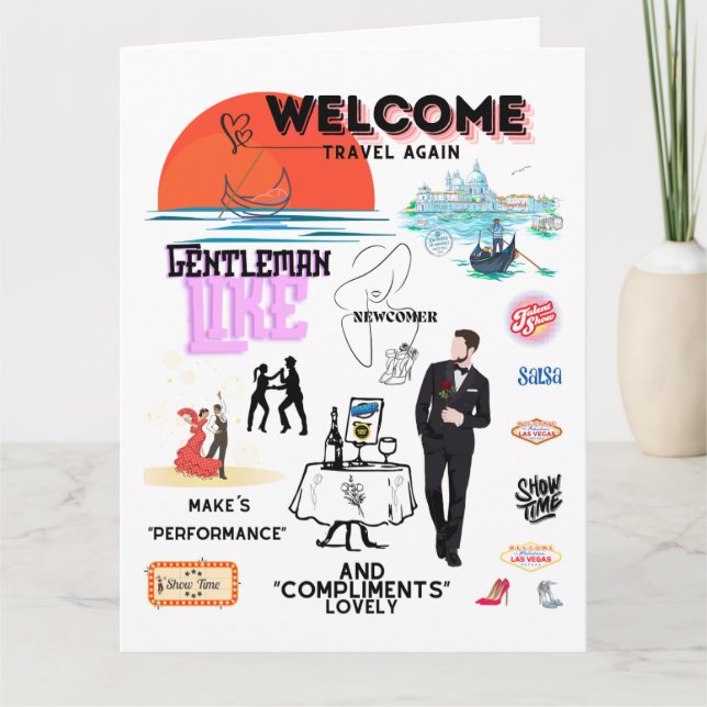 TARJETA WELCOME TRAVEL AGAIN (Anverso)