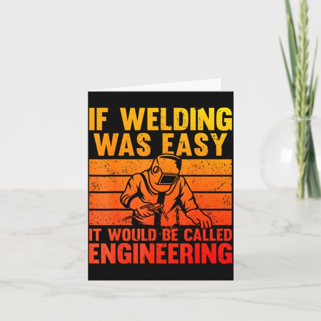 Tarjeta Welding Novelty For Men Women Mig Tig Welder Weldi (Anverso)