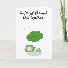 Tarjeta We'll Get Through This Together Two Frogs Card