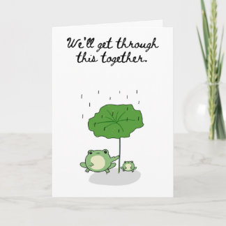 Tarjeta We'll Get Through This Together Two Frogs Card
