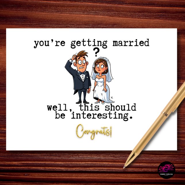 Tarjeta Well This Should Be Interesting Funny Engagement (Love is in the air. So is a little curiosity about how this plays out.)