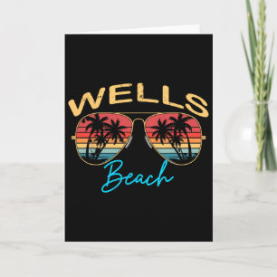 Tarjeta Wells Beach Maine Hombres Mujeres Souvenir Tabla d