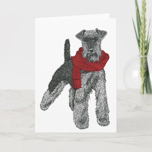Tarjeta Welsh Terrier, Rojo. (Anverso)