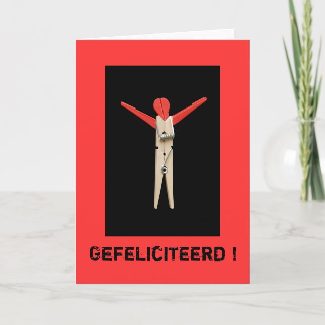 Tarjeta Wenskaart gefeliciteerd (Anverso)