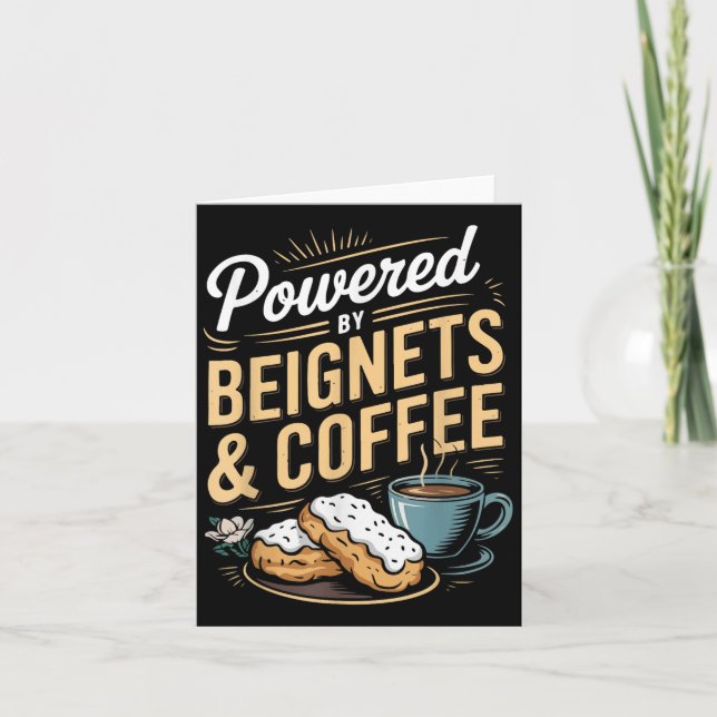 Tarjeta Wered By Beignets And Coffee Funny New Orleans Quo (Anverso)