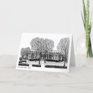 Tarjeta Wesley Pasillo, universidad de Albion, notecard