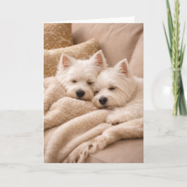 Tarjeta West Highland Terrier Valentine Card – Cozy Westie