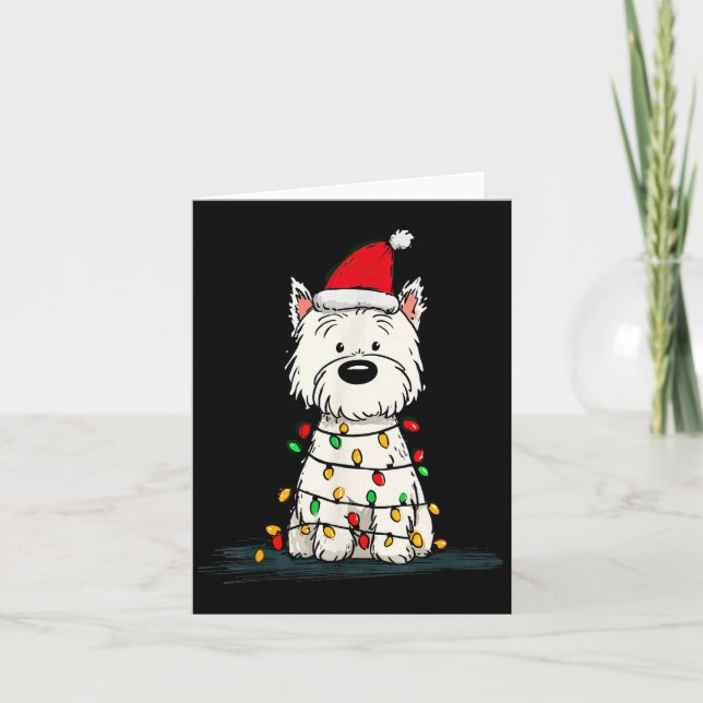 Tarjeta West Highland White Terrier Christmas Graphics Dog (Anverso)