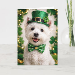 Tarjeta West Highland White Terrier St. Patrick’s Day Card