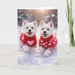 Tarjeta West Highland White Terrier Valentine’s Day Card