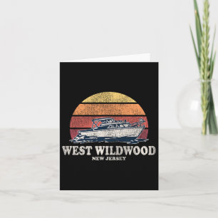 Tarjeta West Wildwood Nj Embarcaciones Antiguas 70s Diseño