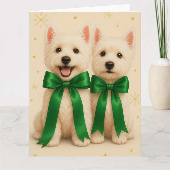 Tarjeta Westie Christmas Card (Anverso)
