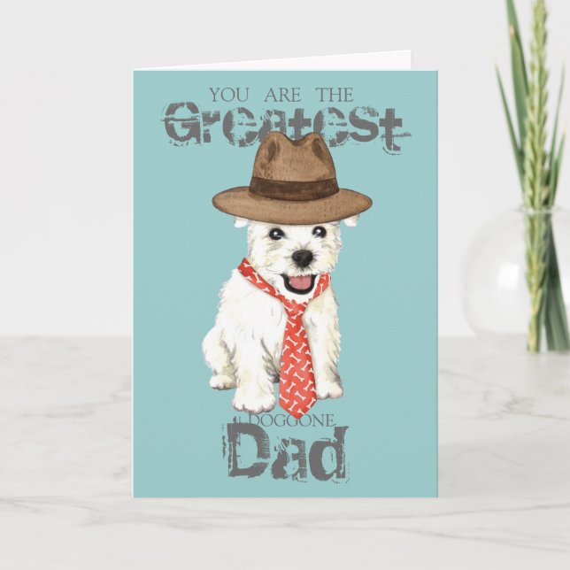 Tarjeta Westie Dad (Anverso)