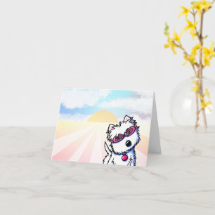 Tarjeta Westie de sol de verano