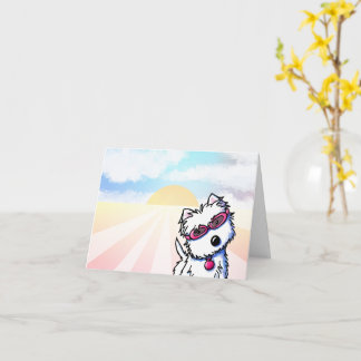 Tarjeta Westie de sol de verano