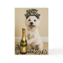 Westie Feliz Año Nuevo