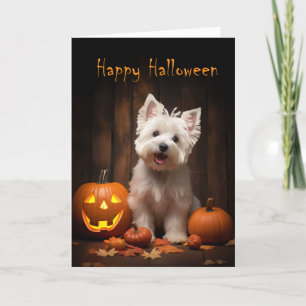 Tarjeta Westie Halloween