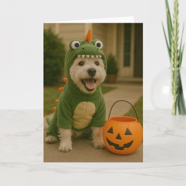 Tarjeta Westie Halloween (Anverso)