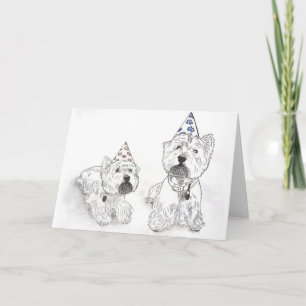 Tarjeta Westie Happy Birthday