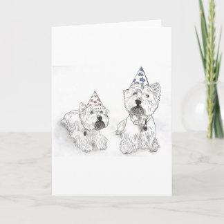 Tarjeta Westie Happy Birthday