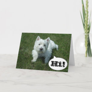 Tarjeta Westie in the Grass Photo Greeting Card