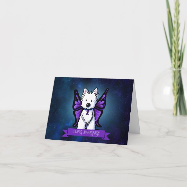 Tarjeta Westie Lupus Awareness Card (Anverso)