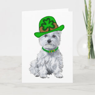 Tarjeta Westie St Patricks Day