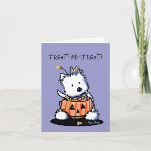 Tarjeta Westie Terrier Dog Halloween Card