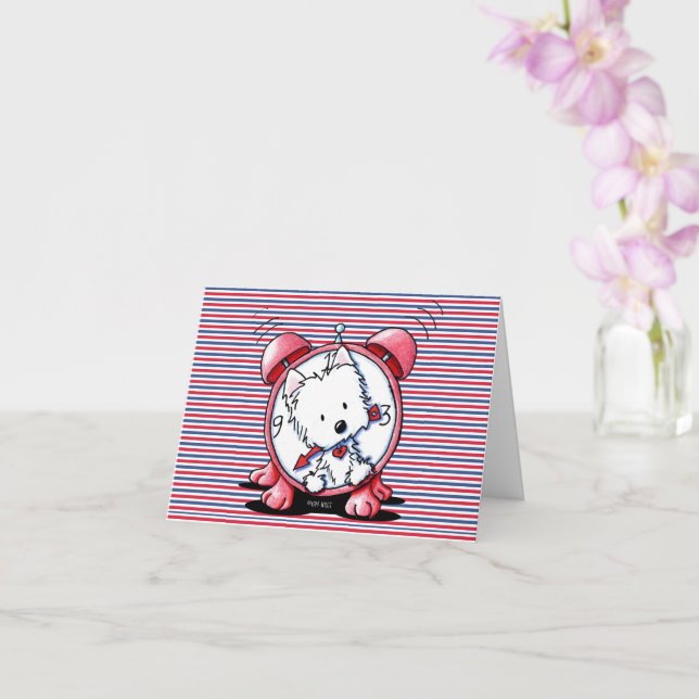 Tarjeta Westie Time KiniArt Card (Orquídea)
