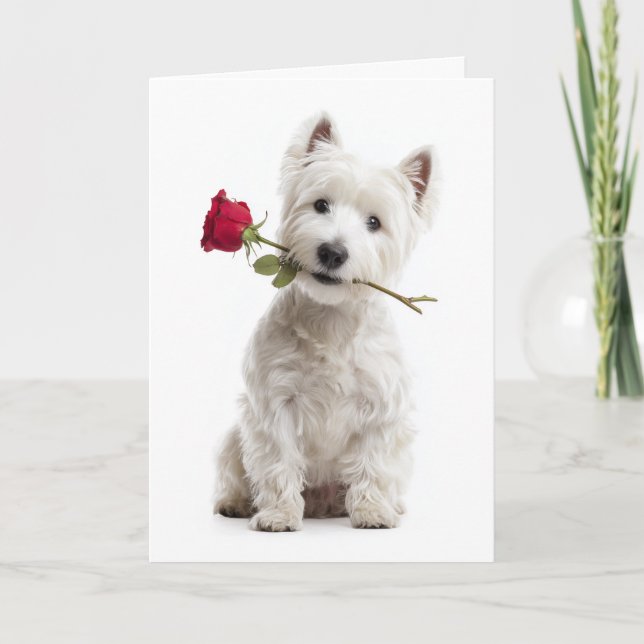 Tarjeta Westie Valentine (Anverso)