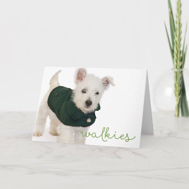 Tarjeta Westie Walkies Blank Note Card (Anverso)