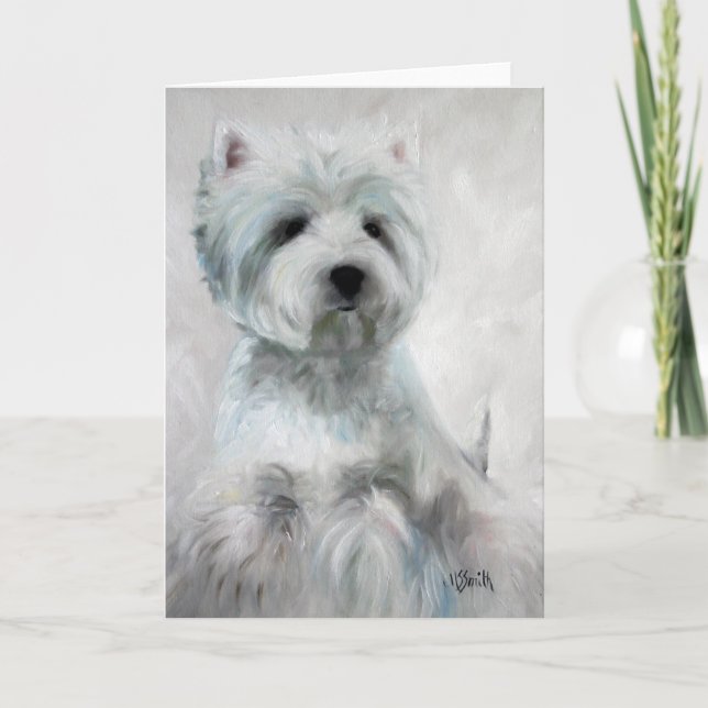 Tarjeta Westie West Highland Terrier (Anverso)