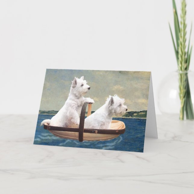 Tarjeta Westies se hacen a la mar (Anverso)
