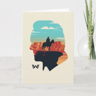 Tarjeta Westworld   Dr. Ford Silhouette de Man in Black